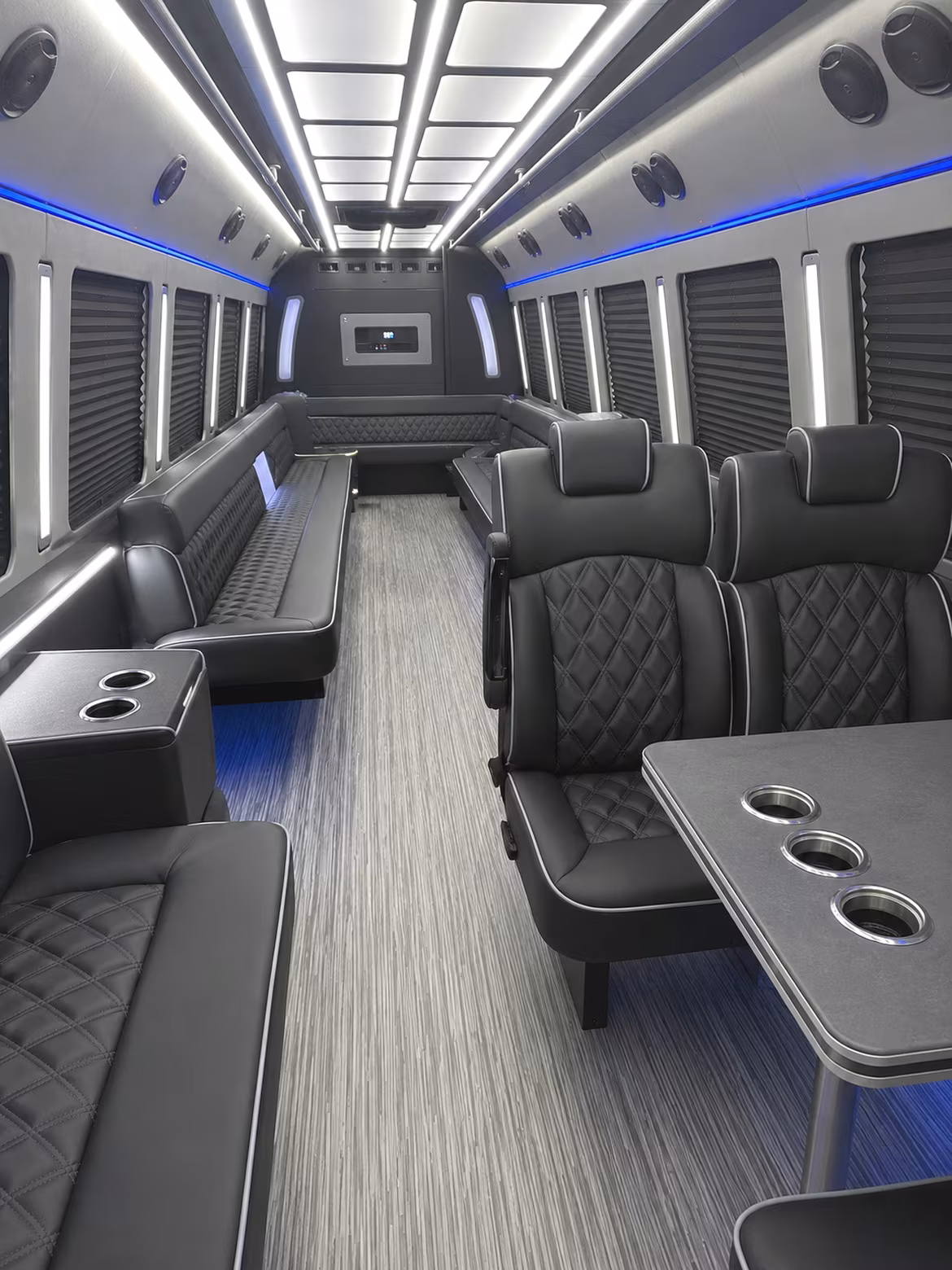 great falls 25 passenger party bus inside