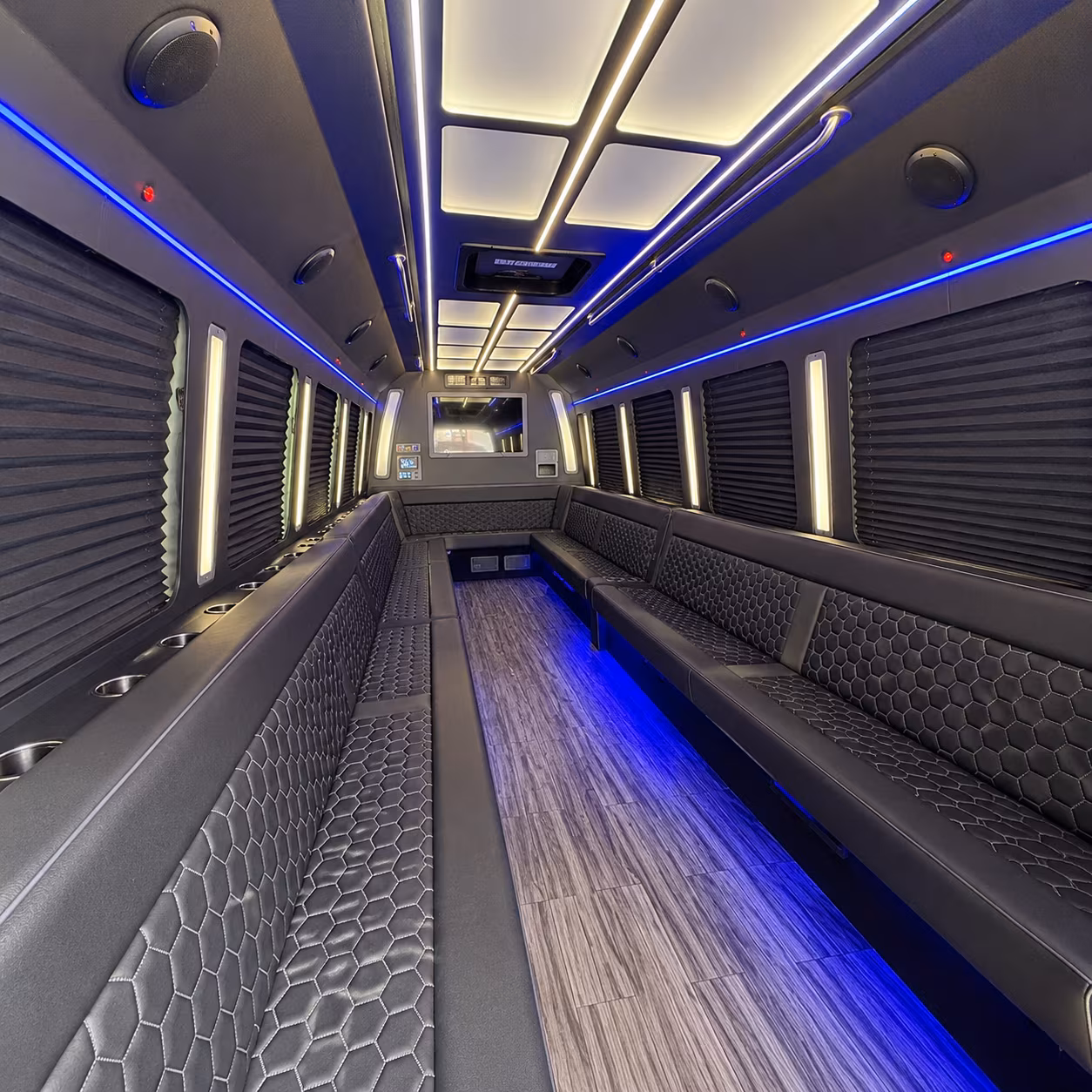 great falls 30 passenger party bus interior