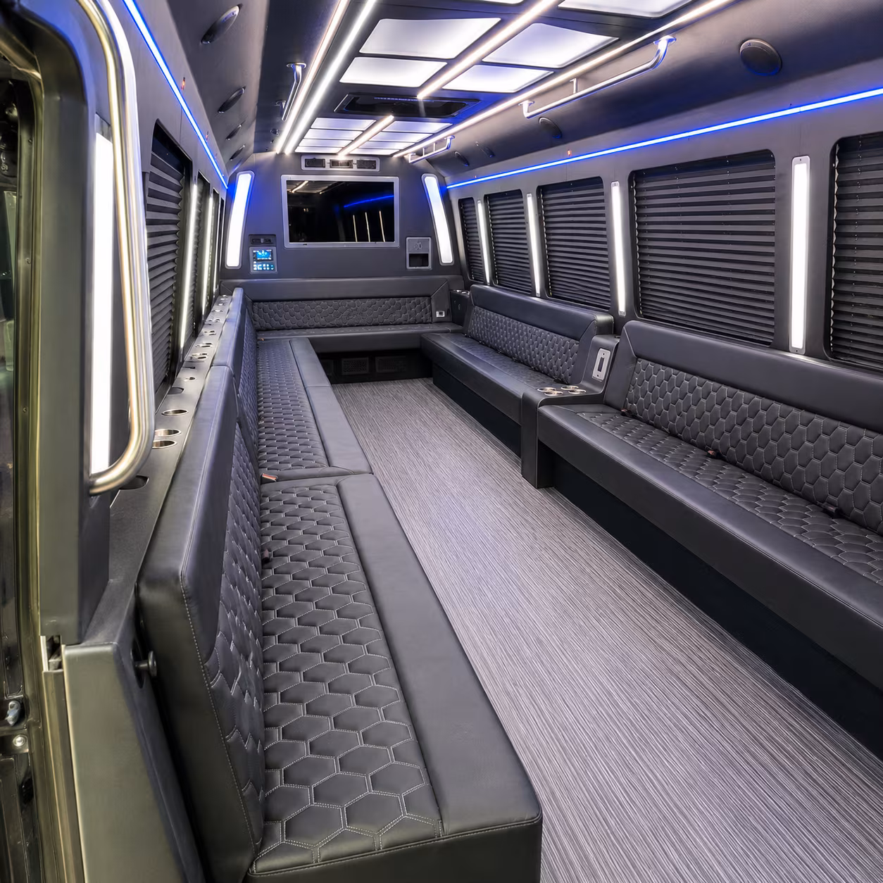 great falls 40 passenger party bus interior