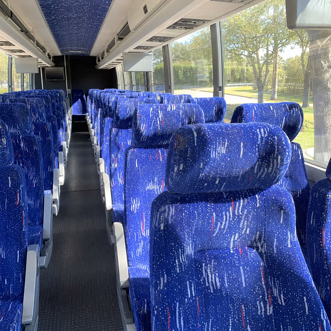 great falls 56 passenger charter bus interior